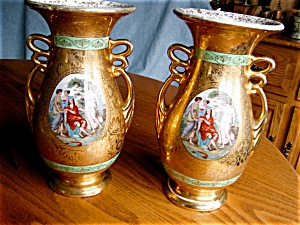 Abingdon Pottery Mantel Vases