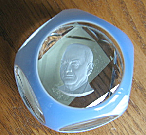 Baccarat Sulfide President Paperweight