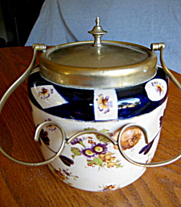 Antique Earthenware Biscuit Jar