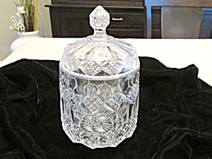 Antique Pressed Glass Biscuit Jar