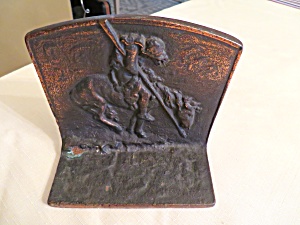 Antique End Of Trail Bookend Pair