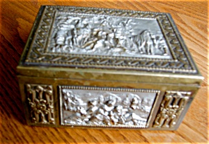 German Repousse Brass Box