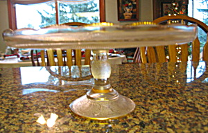 Vintage Glass Cake Tray