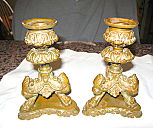 Ornate Metal Candleholders