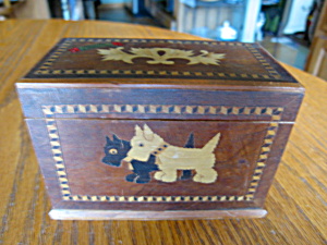 Vintage Card Box Scottie Dog