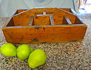 Primitive Antique Wood Carrier Box