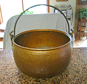 Antique Hammered Copper Pan