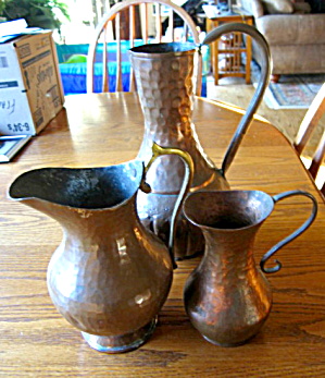 Hammered Copper Pitchers