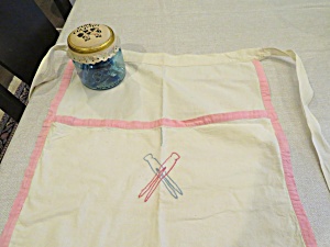 Vintage Clothespin Apron & Pin Jar