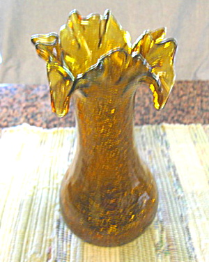 Crackle Glass Vase