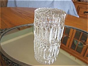 Vintage Cut Crystal Covered Jar