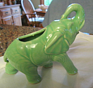 Elephant Pottery Planter Vintage