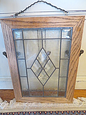 Etched Glass Framed Window Panel
