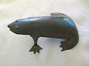 Folk Art Metal Frog