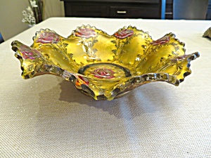 Goofus Glass Antique Bowl Vase