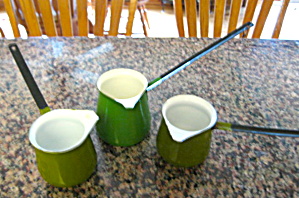 Green Grniteware Butter Melts