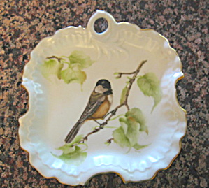 Hand Painted Porcelain Tray W/bird