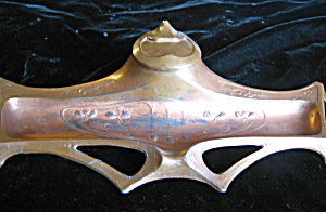 Antique Royal Zinn Inkwell