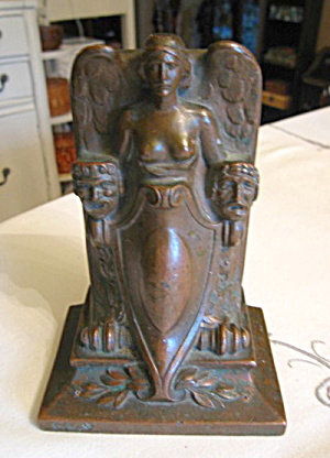 Antique Jb Lady Of Theatre Bookend