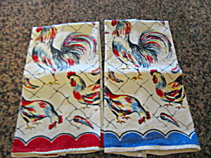 Vintage Rooster Kitchen Towels