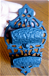 Vintage Ornate Cast Iron Matchsafe