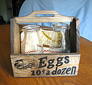 Milk Bottles & Egg Basket