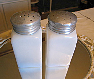 Vintage Milk Glass Jars Large