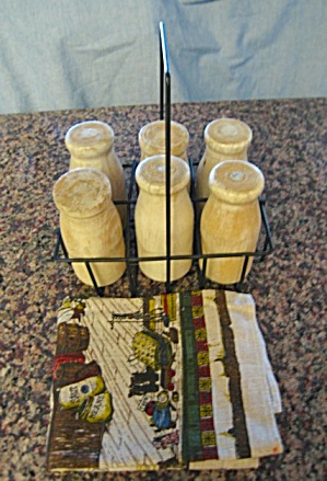Vintage Wood Milk Bottle Molds