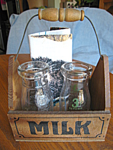 Vintage Milk Bottle Display