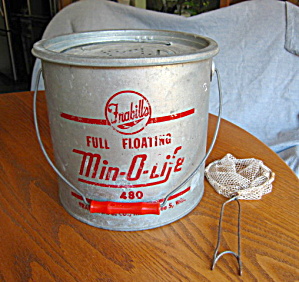Vintage Minnow Bucket & Net