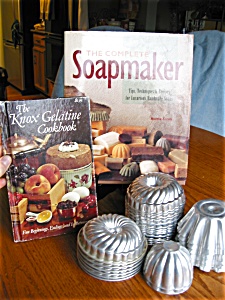 Vintage Molds, Soapmaker And Jello Book