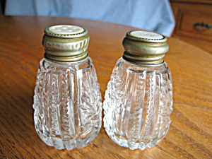 Antique Mop Pattern Glass Shakers