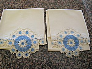 Vintage Crocheted Pillowcases