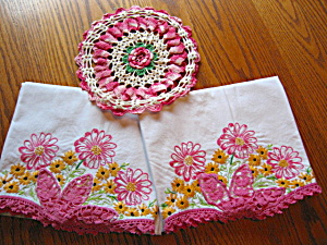 Embroidered Vintage Pillow Cases
