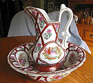 Porcelain Pitcher And Bowl