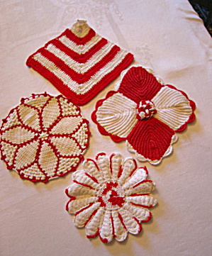 Four Hand Made Pot Holders