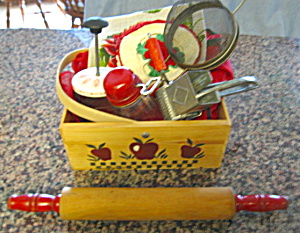 Red Kitchen Collectibles Basket