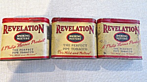 Vintage Revelation Pipe Tobacco Tins