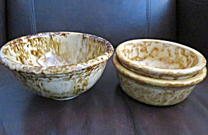 Antique Yellow Ware Bowls
