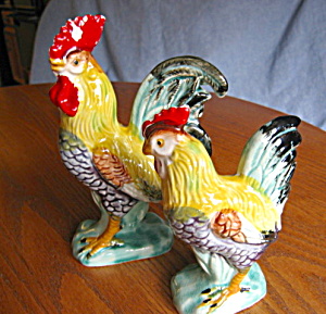 Vintage Ceramic Rooster & Hen