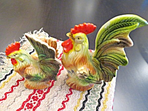 Colorful Vintage Rooster Shakers