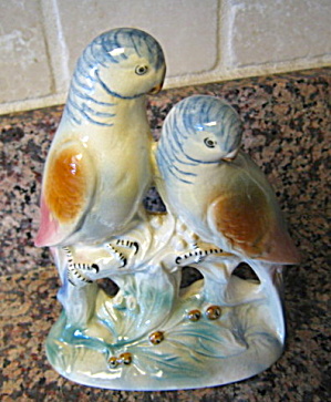 Royal Copley Double Parakeet Figurine