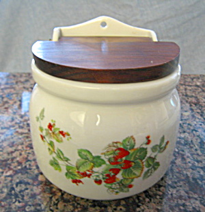 Porcelain Salt Box Strawberrry