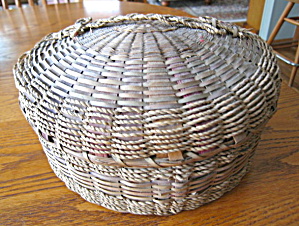 Large Native American Sewing Basket