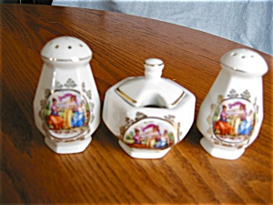 Vintage Czech Shakers And Jam Pot