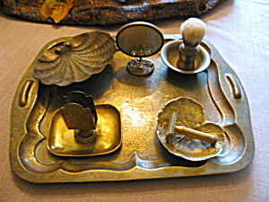 Vintage Brass Shaving Accessories