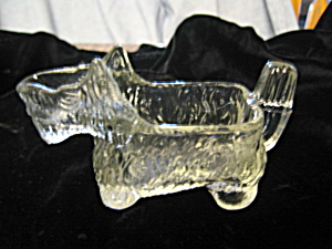 Scottie Dog Glass Spoon Rest Vintage