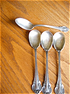 Four Sterling Silver Monogramed Spoons