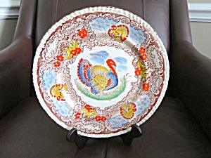 Antique Staffordshire Enameled Display Plate
