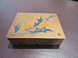 Antique German Brass Stamp Box